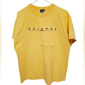Famous Sportswear Vintage 90's Arizona Women's Yellow Tee Size XL *some spots